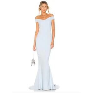 Nookie X Revolve Allure Gown In Dusty Blue Baby Blue Size Medium Womens